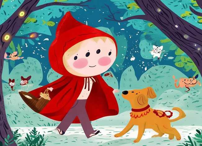 儿童连环插画 儿童连环插画小红帽