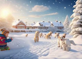婴幼儿故事绘本《下雪了》、绘本故事《下雪了》故事内容