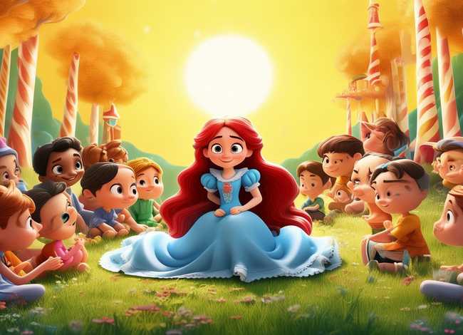 儿童绘本故事白雪公主和小朋友；幼儿绘本白雪公主的故事