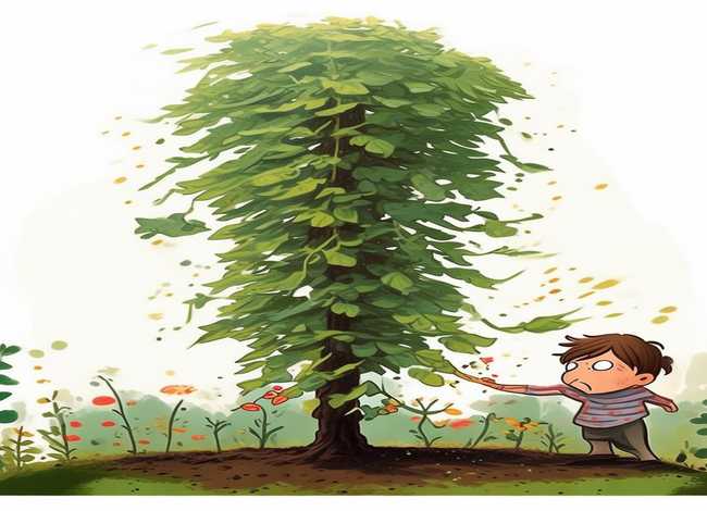 拔苗助长儿童画 - 拔苗助长简笔画 儿童画