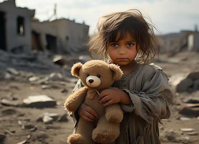 战争中儿童的故事的英文 - 战争中的儿童英语