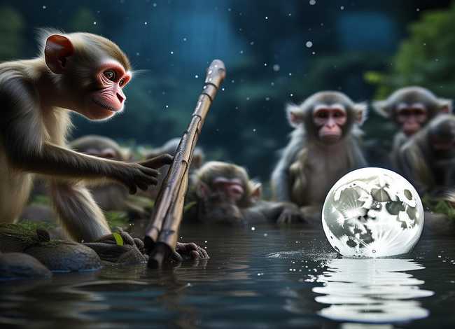 猴子捞月故事文字版 - 猴子捞月故事文字版本