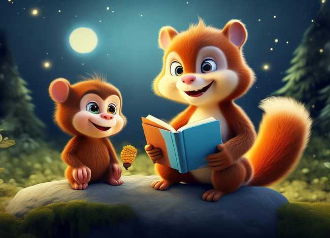 儿童睡前故事猴子和松鼠 - 睡前小故事猴子和松鼠