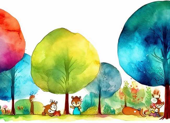 儿童水彩故事书，儿童水彩画书