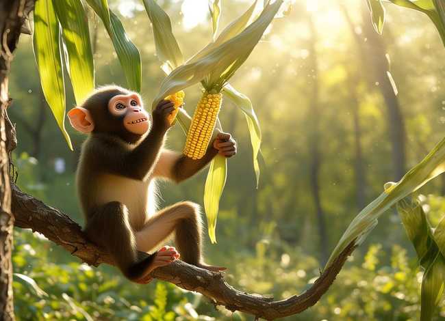 猴子摘玉米的故事，猴子摘玉米的故事 视频