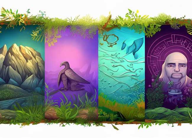 神话故事儿童绘本、神话故事4张简单绘本制作