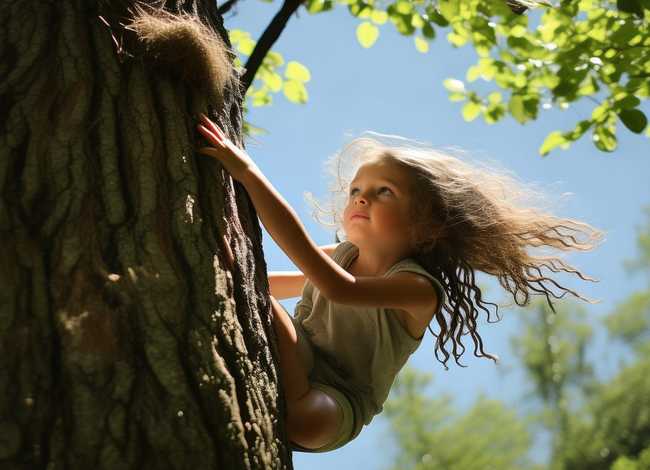 英语故事女孩（英语故事女孩坚难爬到最高树上找鸟）
