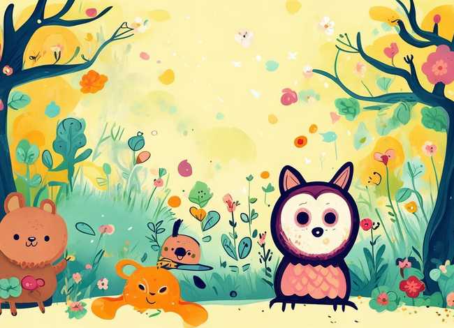 儿童画动物故事画，儿童画动物范画