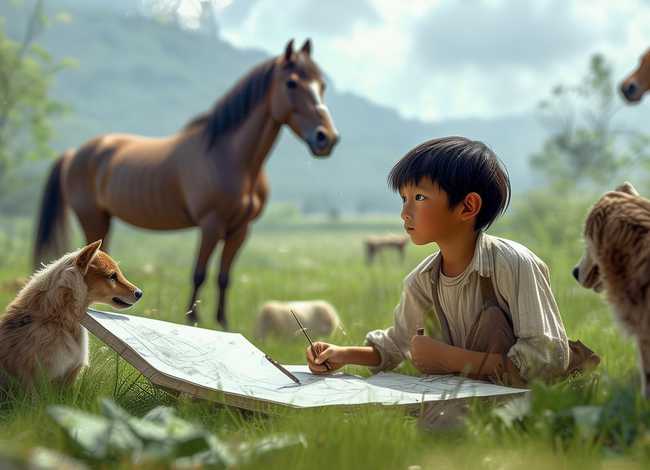 徐悲鸿童年的故事，徐悲鸿小时候的故事