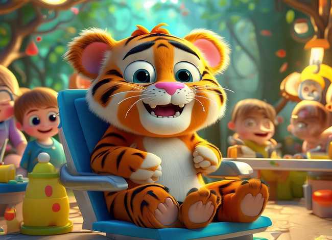 儿童故事老虎拔牙图片 幼儿故事老虎拔牙图片