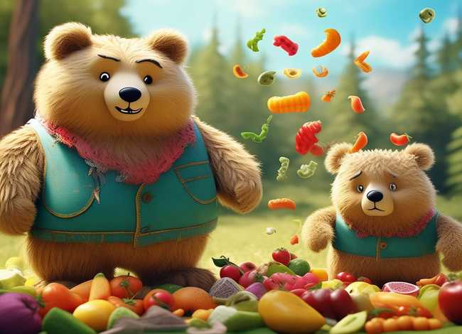 儿童故事挑食的大熊、爱挑食的小熊幼儿故事