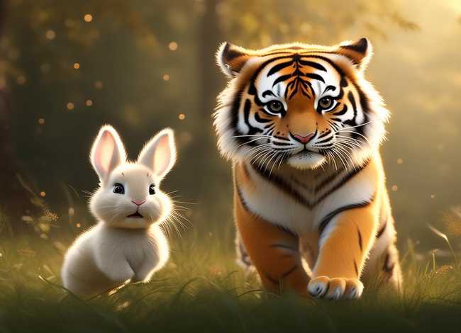儿童故事老虎和小白兔（老虎和小白兔的故事作文）