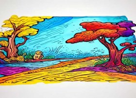 故事画简笔画彩色（故事画简笔画彩色怎么画）
