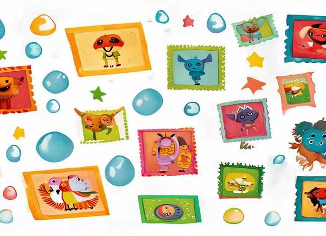 邮票有趣的故事儿童版，有趣的邮票儿童画