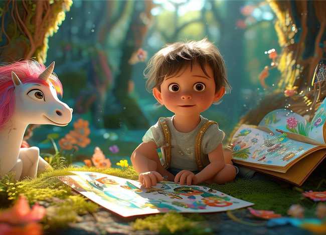 儿童故事编创内容、儿童故事创编插画