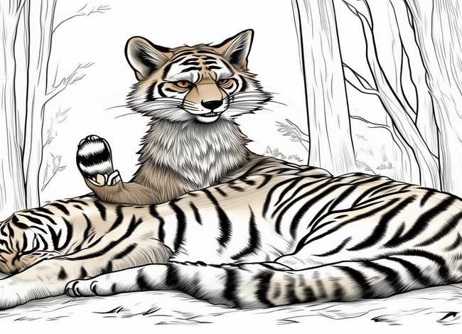 狐假虎威成语故事配画、狐假虎威成语故事简笔画