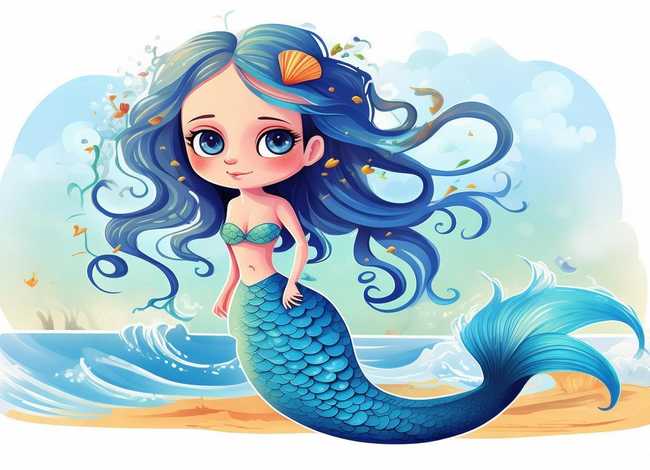 儿童美人鱼简笔画 - 儿童美人鱼简笔画教程