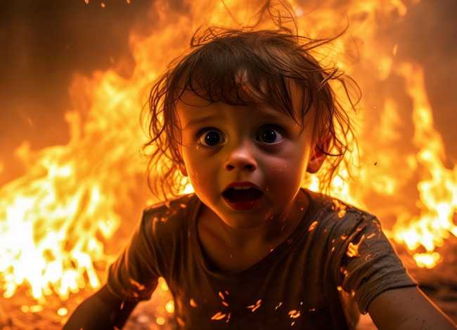 故事书儿童着火了 - 火灾故事幼儿