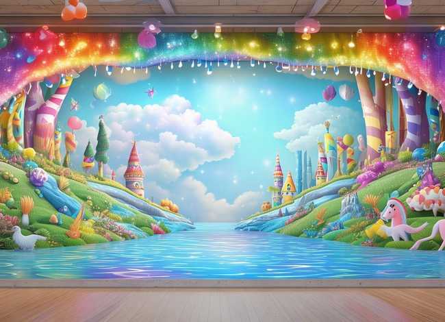 儿童故事比赛背景图、幼儿故事比赛背景墙