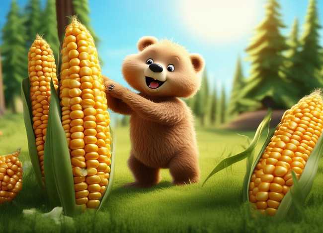 小熊摘玉米的故事，小熊摘玉米的故事视频