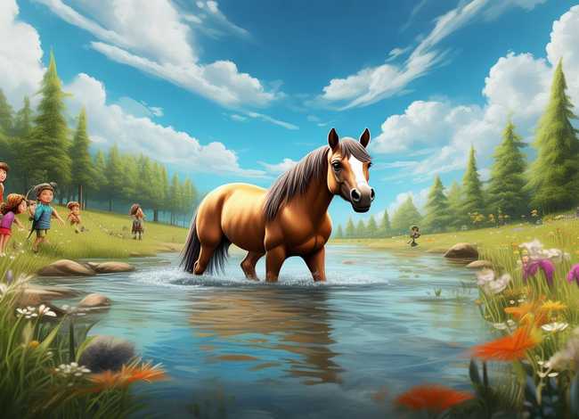 儿童故事小马过河ppt课件，小马过河幼儿故事教案