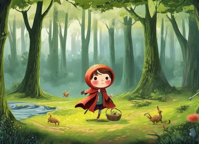 童话故事儿童画小红帽 - 如何画小红帽的故事