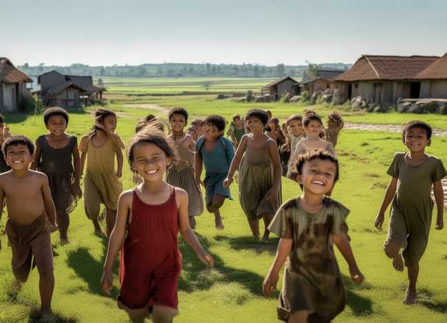 儿童村的故事，农村小孩的故事