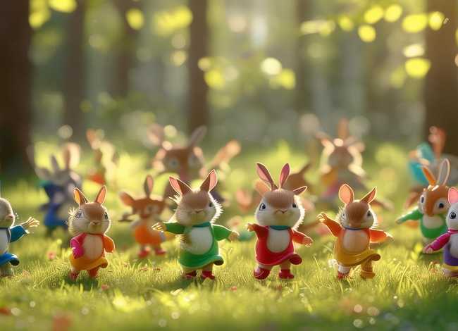 动物跳舞儿童故事 - 小动物跳舞的故事