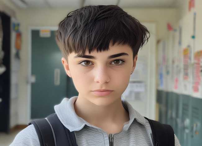 女孩头发发型学生，女孩学生头发型图片孩超短发发型图片