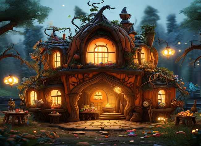 儿童故事神奇的南瓜 - 神奇的南瓜屋故事图片