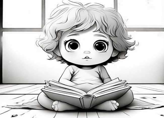 黑白幼儿故事画（黑白幼儿故事画画图片）