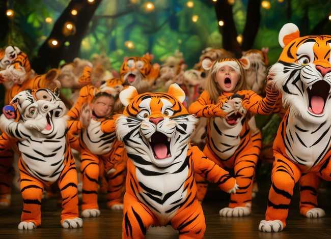 儿童老虎故事舞蹈；儿童舞蹈老虎老虎