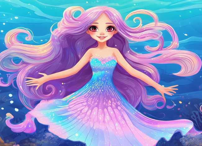 儿童美人鱼公主、儿童美人鱼公主简笔画