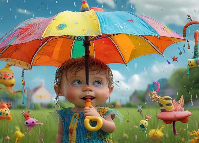 儿童故事奇怪的小雨伞 - 绘本故事奇怪的雨伞小班教案