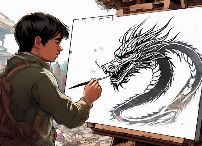 画龙点睛成语故事小报图画；画龙点睛成语故事小报图画大全