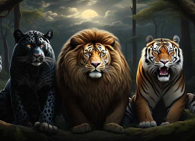 睡前故事豹子跟狮子、豹子狮子和老虎的故事大全