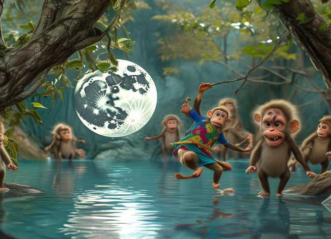 猴子捞月故事儿童版 猴子捞月故事完整版