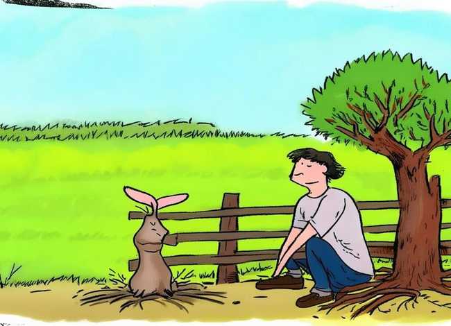 守株待兔英语绘本故事、守株待兔英语绘本故事手抄报