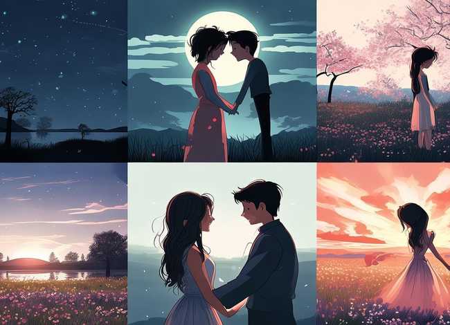 爱情简笔画连环画6张 爱情简笔画连环画6张图片