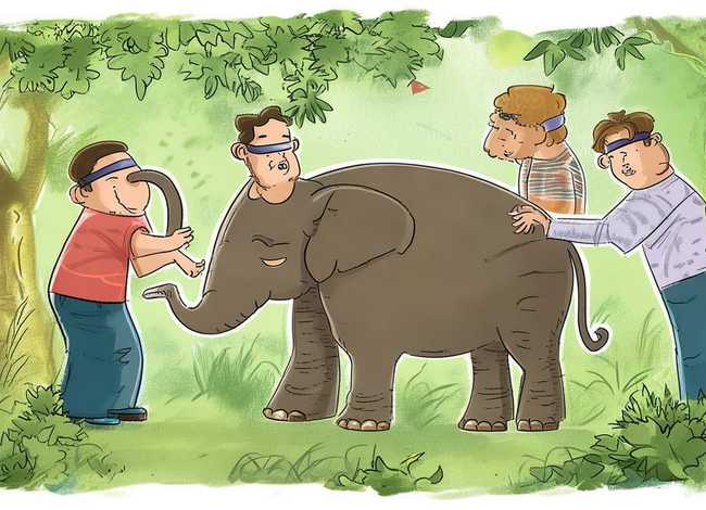 盲人摸象的故事图片（盲人摸象的故事图片绘本）