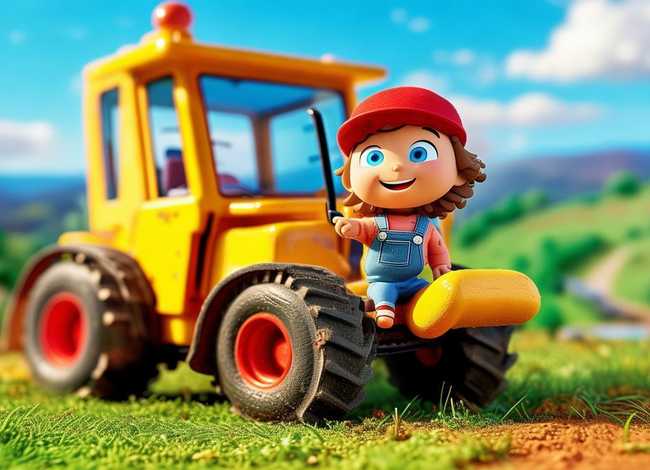挖土机儿童故事3-6岁、挖土机幼儿故事