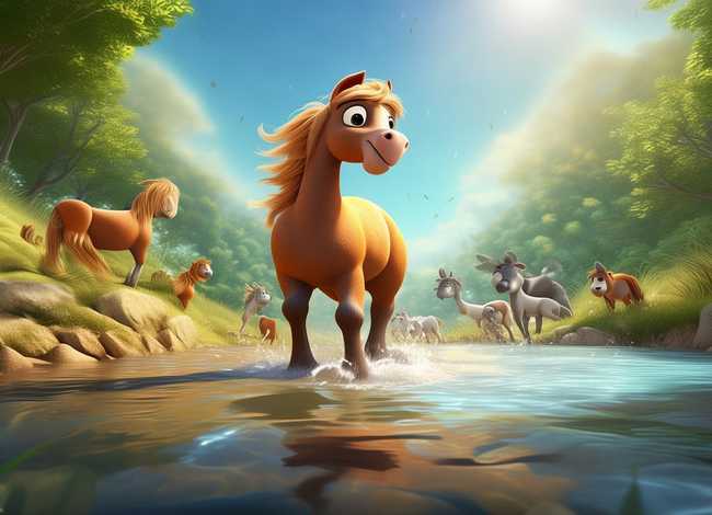 儿童故事小马过河的故事视频 - 亲子故事小马过河的故事视频
