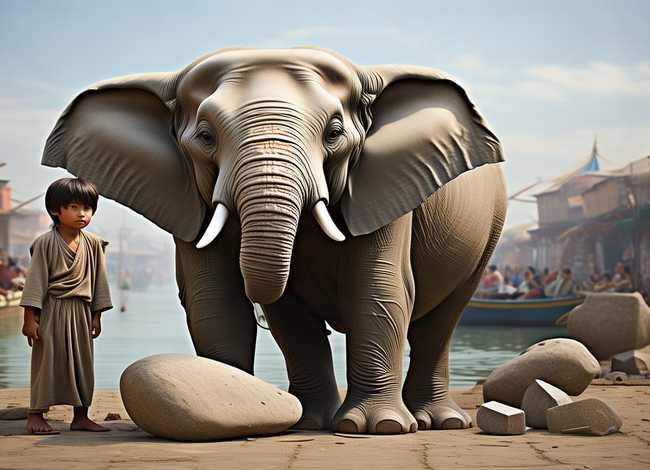 曹冲称象的故事图片，曹冲称象的故事图片简单