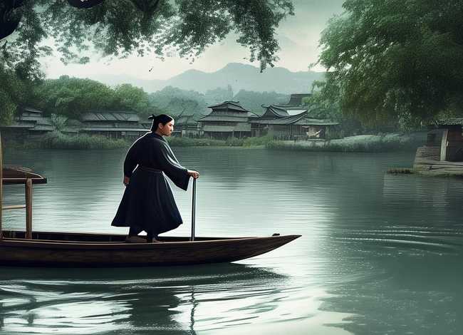 刻舟求剑的寓言故事插图、刻舟求剑的寓言故事图片