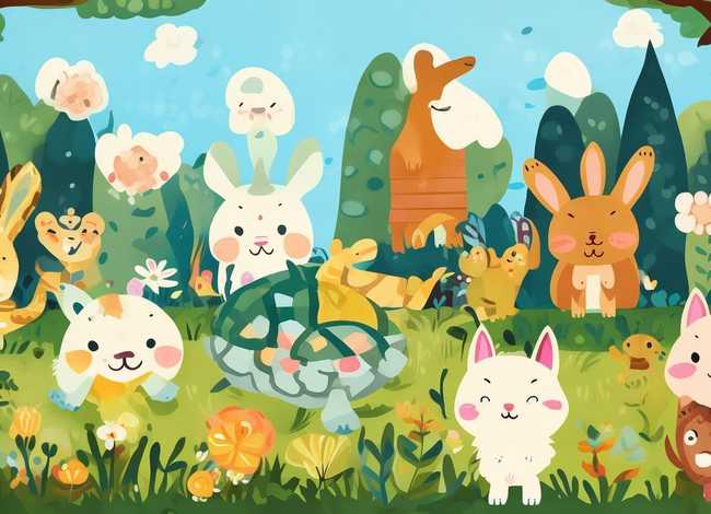 动物故事画简笔画大全 - 动物故事画简笔画大全可爱