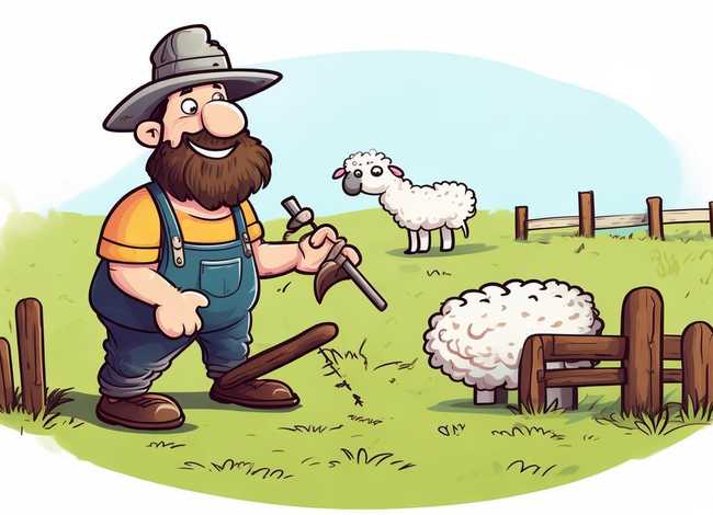 寓言故事简单又好画亡羊补牢 - 亡羊补牢寓言故事简笔画