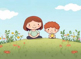 亲子故事绘画作品图片简单（亲子故事绘画作品图片简单又漂亮）
