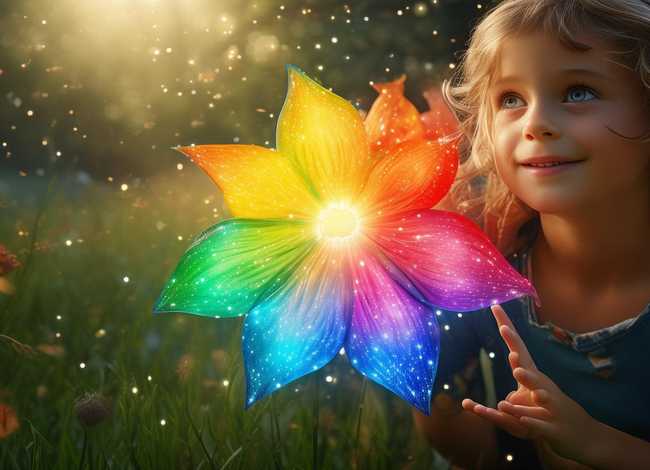 儿童故事七色花的故事、七色花的小故事