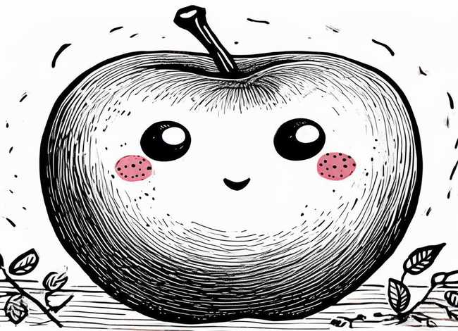苹果的故事画画（苹果的故事简笔画）