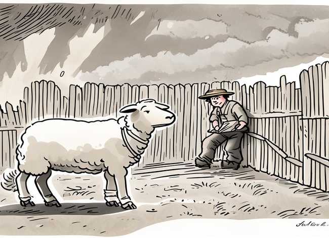 亡羊补牢寓言故事图片画画（亡羊补牢寓言故事简笔画）